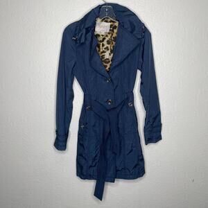 Laundry by Shelli Segal Womens Jacket Size XS Blue Button Front Long Sleeve